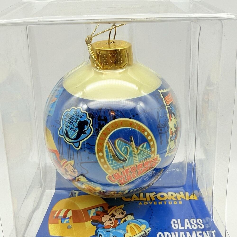 Disney Parks Christmas Ornament California Adventure RARE Attractions Rides New